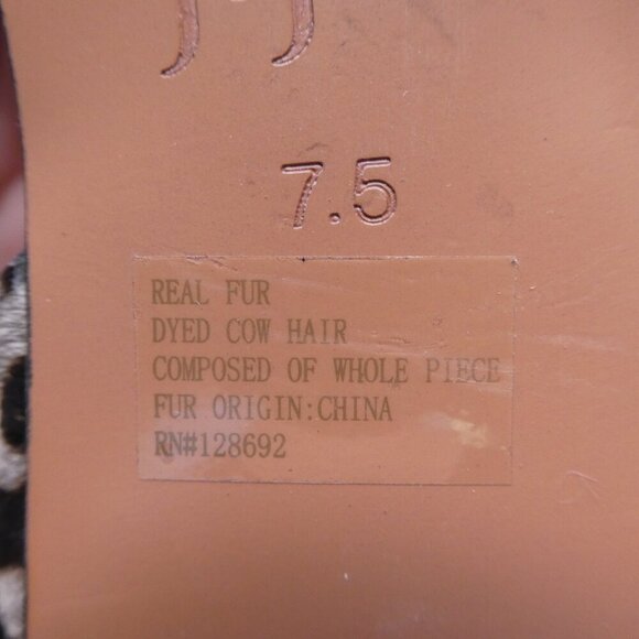 J. Jill Mirabelle Dorsays Leather Cow Hair Pointed Toe Flats Womens 7.5 - Picture 11 of 13